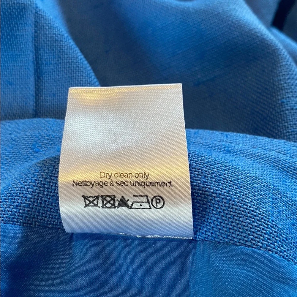 Veronica Beard Dova Azure Blue Wide-Leg Pants Size 10 - Picture 14 of 16